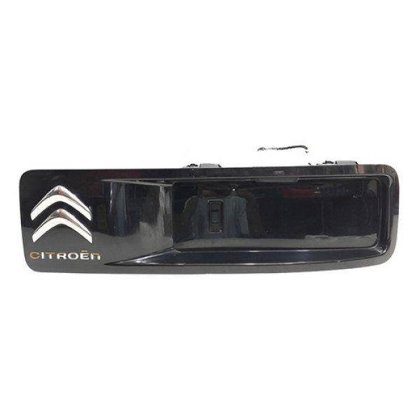 Suporte Placa Aplique Tampa Traseira Citroën C3 Picasso 2011 Preto
