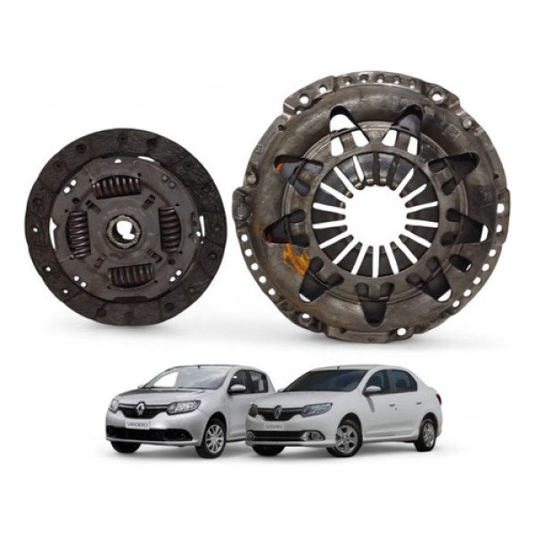 Platô Disco Embreagem Sandero Logan 1.0 3cc 2015 A 2019 Preto