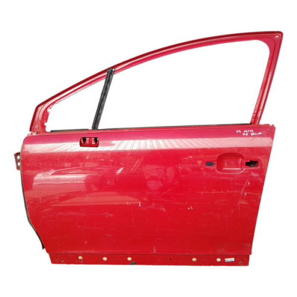 Porta Dianteira Esquerda Citroen C4 2007 A 2012 Original  Esquerdo Vermelho Dianteira