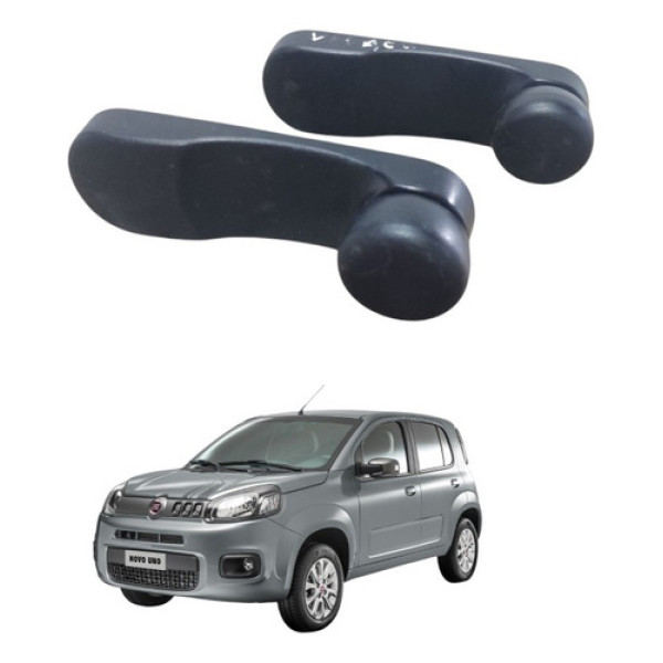Par Manivela Vidro Fiat Uno Vivace  2012 A 2020 Preto
