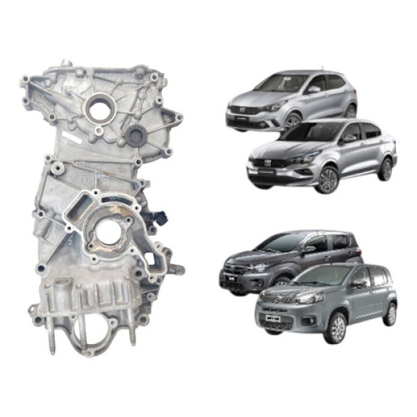 Tampa Motor Bomba Óleo Argo Cronos 1.0 3cc 2017 A 2023 Cinza